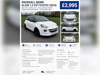 Used Vauxhall ADAM 2014 for sale - 78976593: Photo