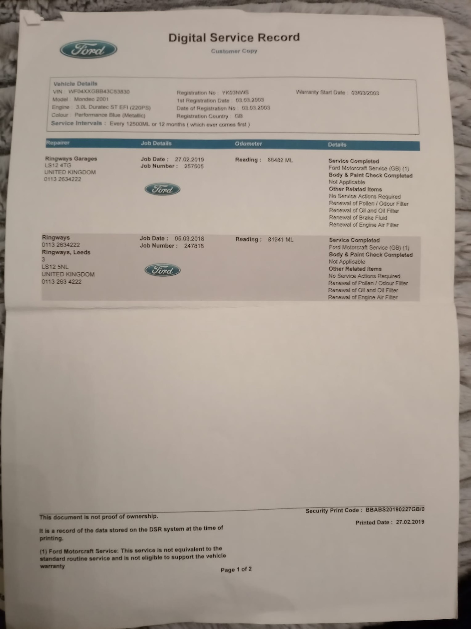 Used Ford Mondeo 2003 for sale - 77077453: Photo 24