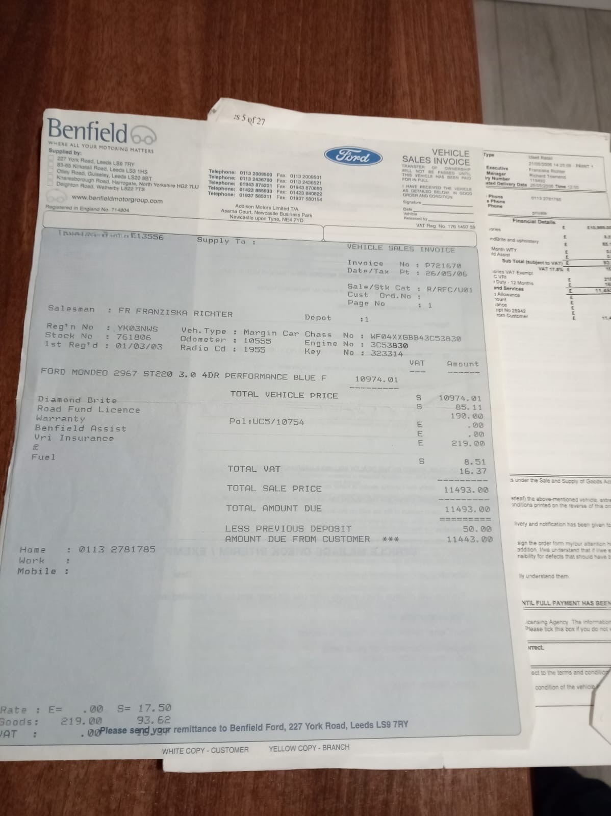 Used Ford Mondeo 2003 for sale - 77077453: Photo 27