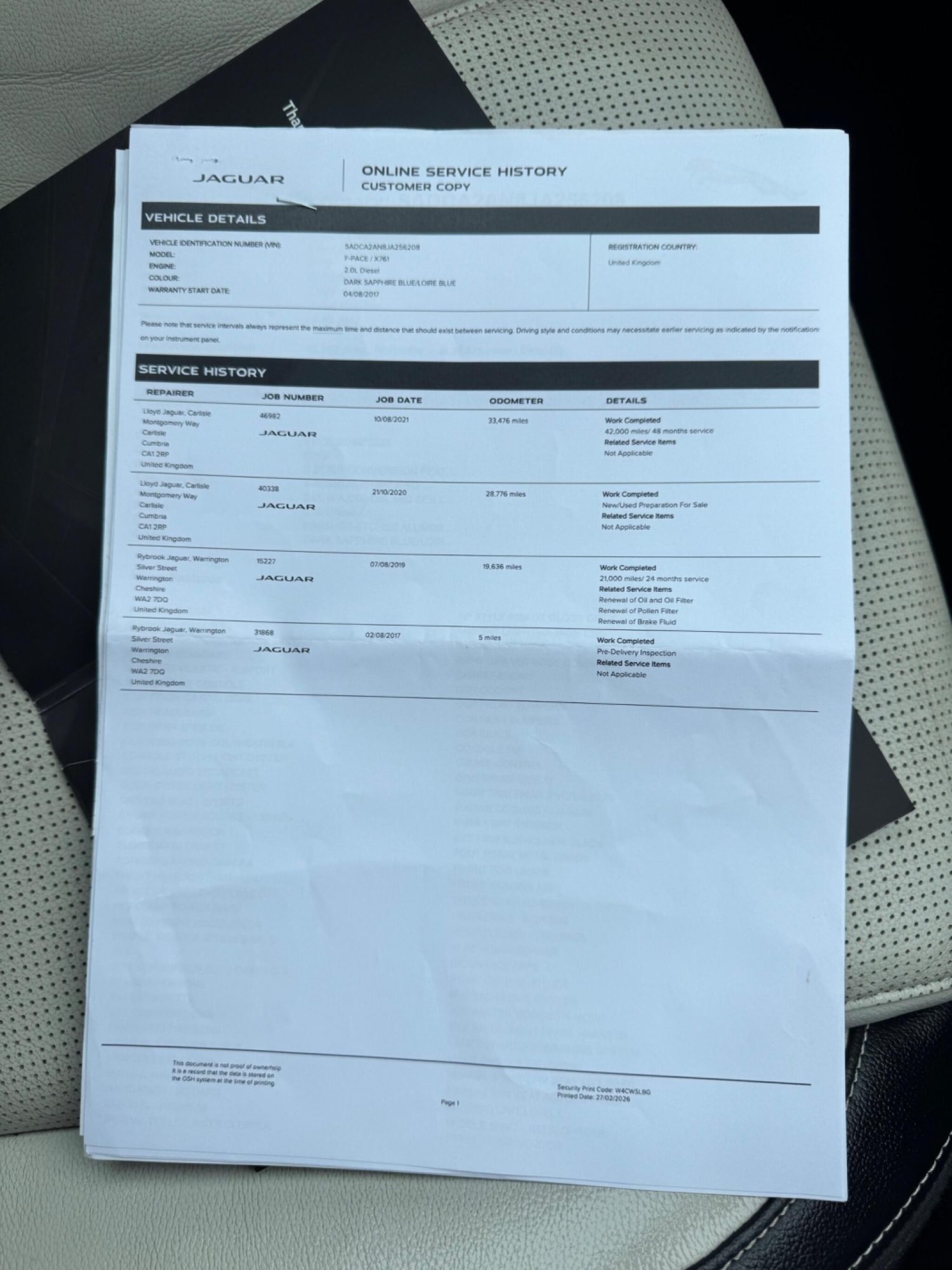 Used Jaguar F-Pace 2017 for sale - 77908658: Photo 57