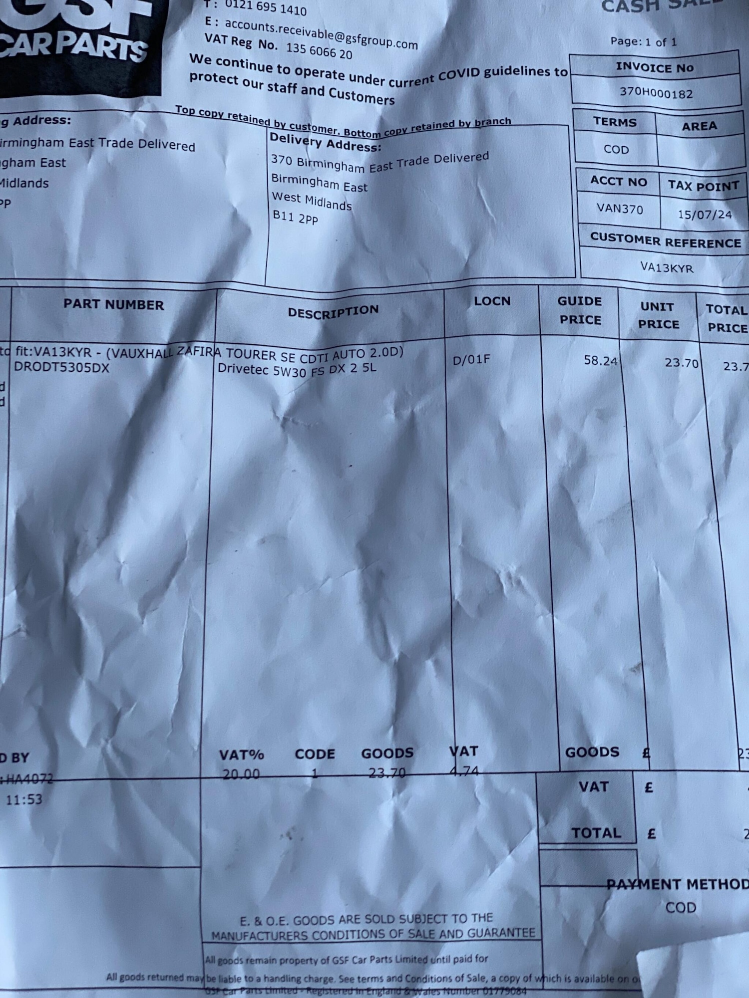 Used Vauxhall Zafira 2013 for sale - 77081332: Photo 16