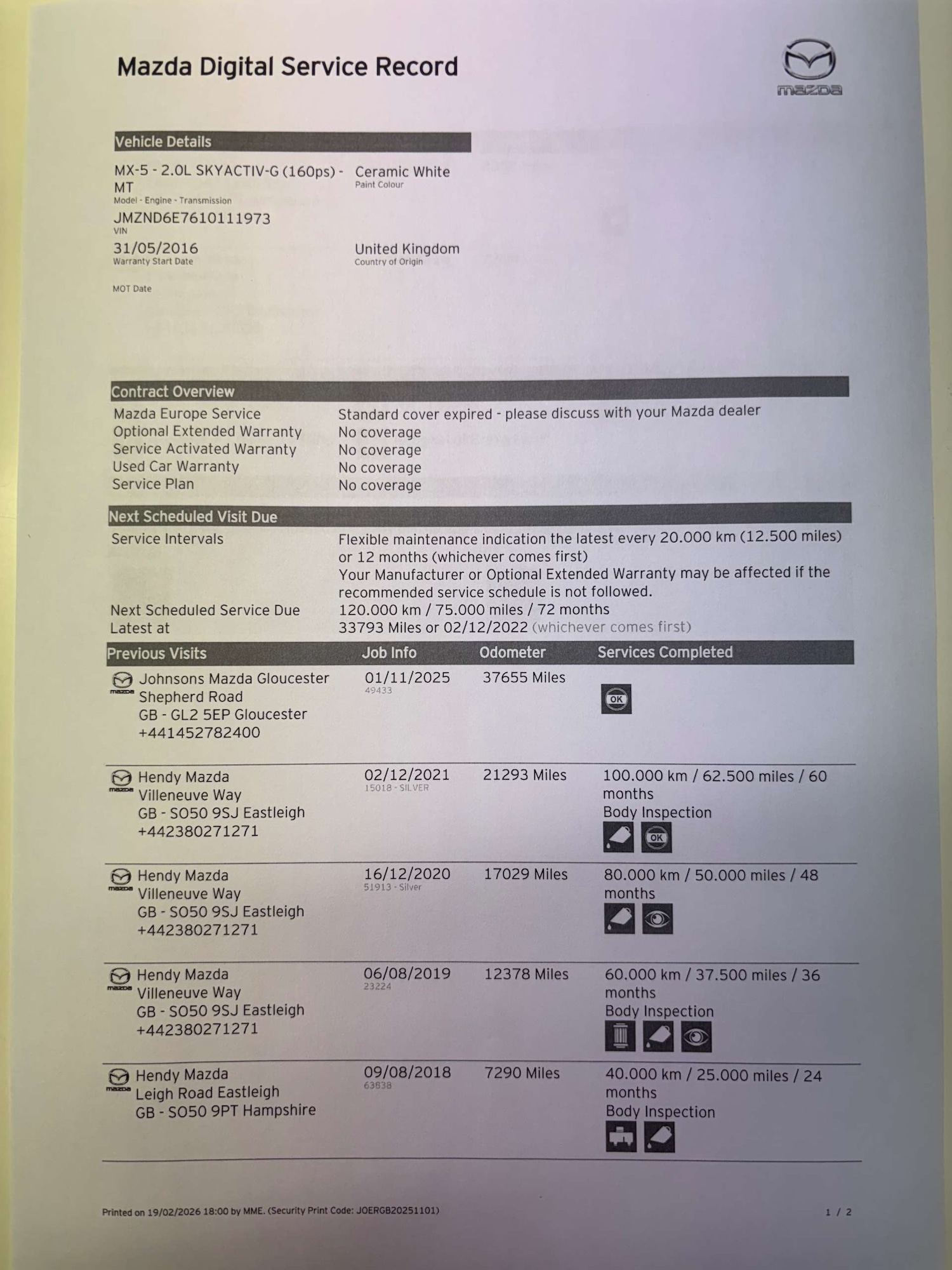 Used Mazda MX-5 2016 for sale - 77609434: Photo 34