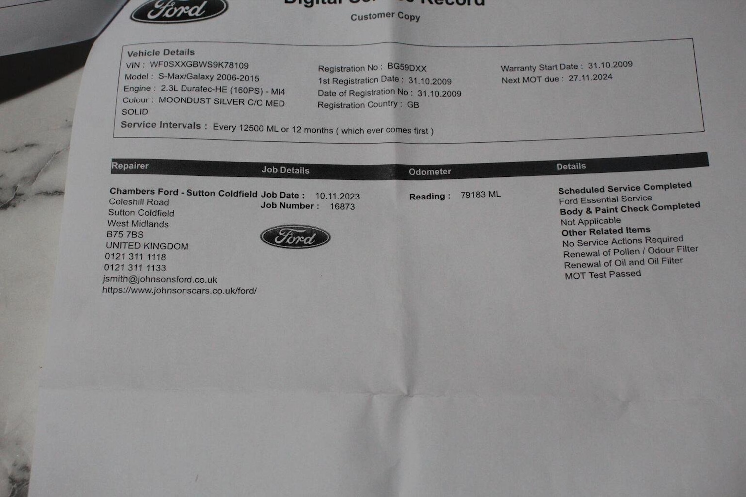 Used Ford S-Max 2009 for sale - 76418373: Photo 49