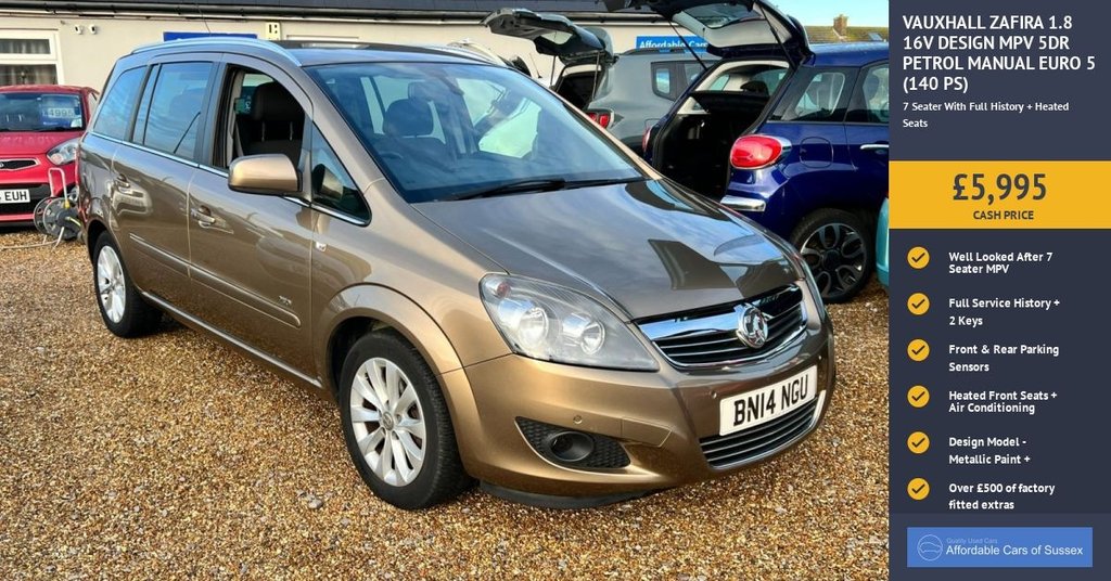 Used Vauxhall Zafira 2014 for sale - 77200580: Photo 14