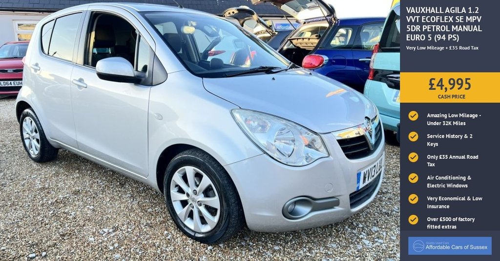 Used Vauxhall Agila 2013 for sale - 77080309: Photo 3