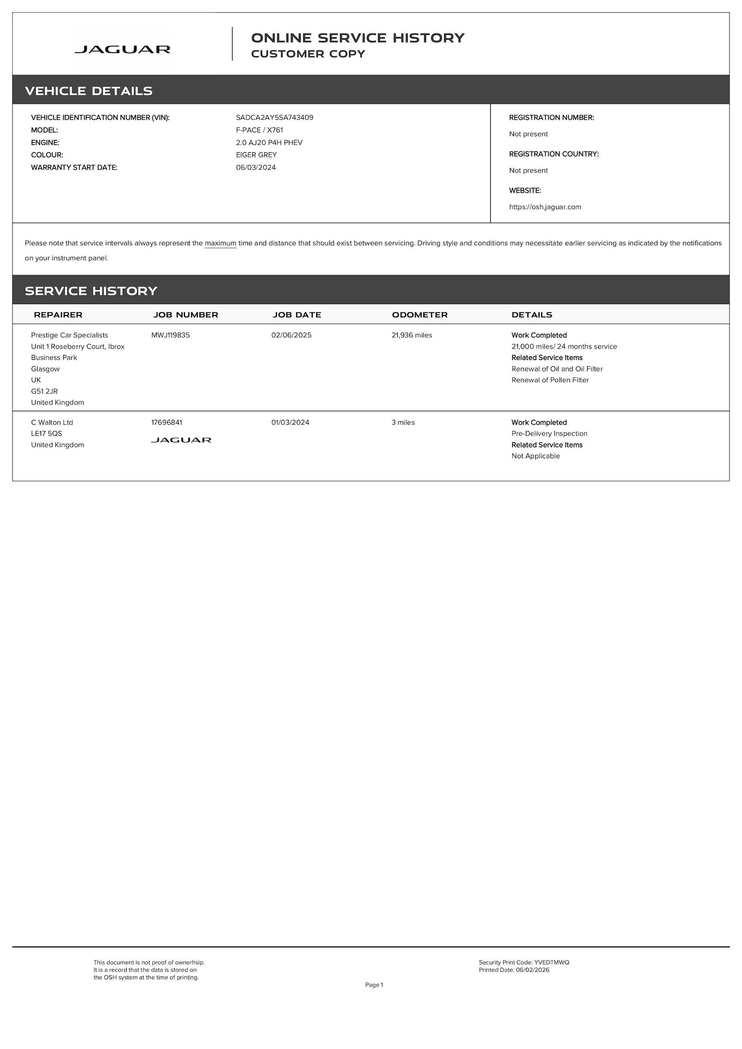 Used Jaguar F-Pace 2024 for sale - 77469062: Photo 4