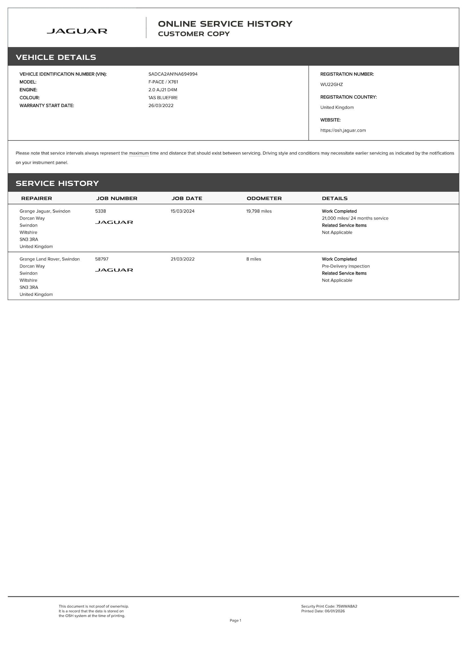 Used Jaguar F-Pace 2022 for sale - 77496972: Photo 4