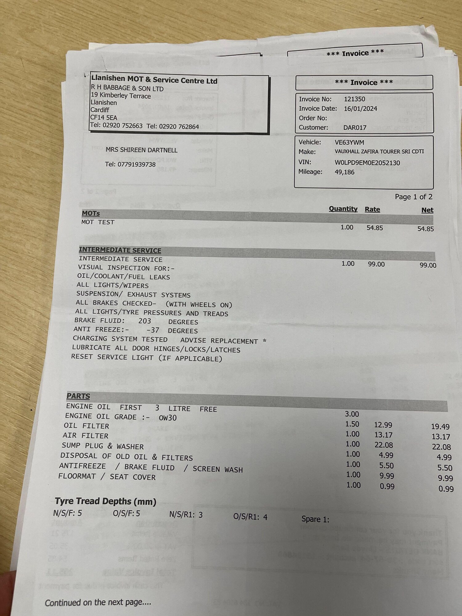 Used Vauxhall Zafira Tourer for sale - 77490065: Photo 28