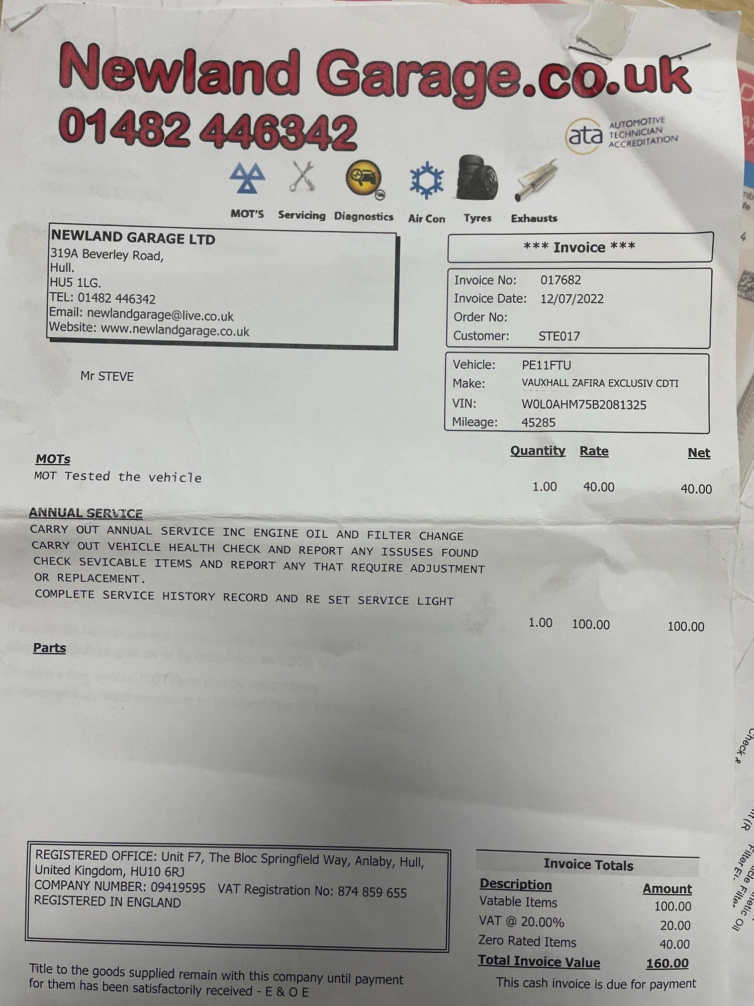 Used Vauxhall Zafira for sale - 77490022: Photo 24