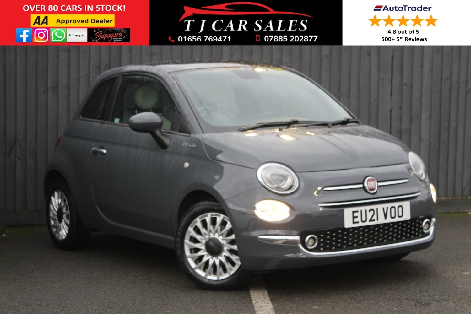 Used Fiat 500 2021 for sale - 76924342: Photo 1