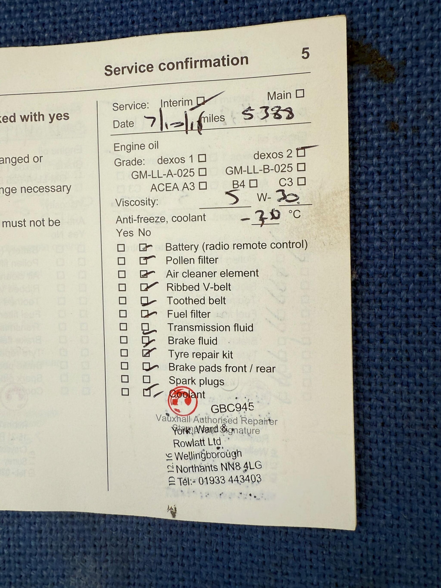 Used Vauxhall Zafira 2015 for sale - 76936274: Photo 16