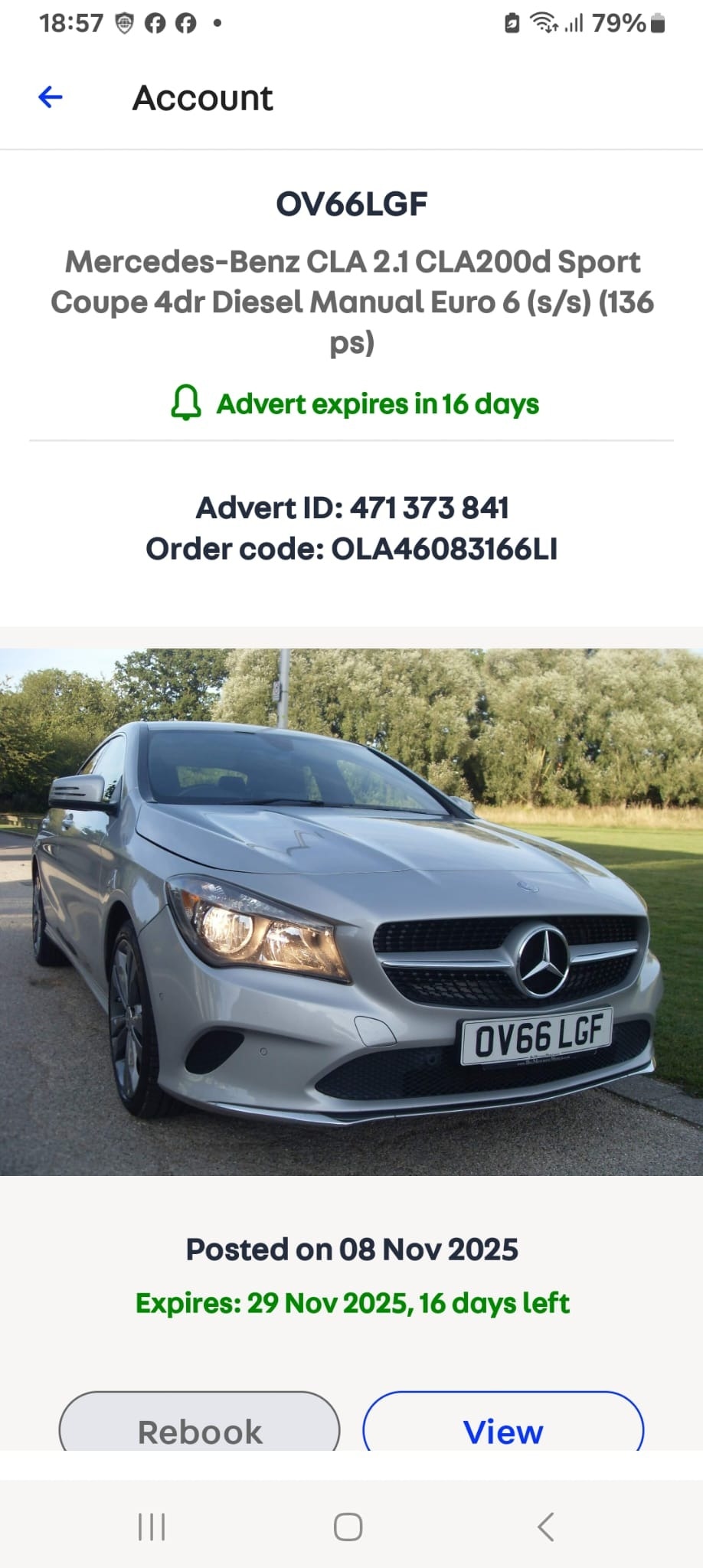 Used Mercedes-Benz CLA 2016 for sale - 76559614: Photo 3