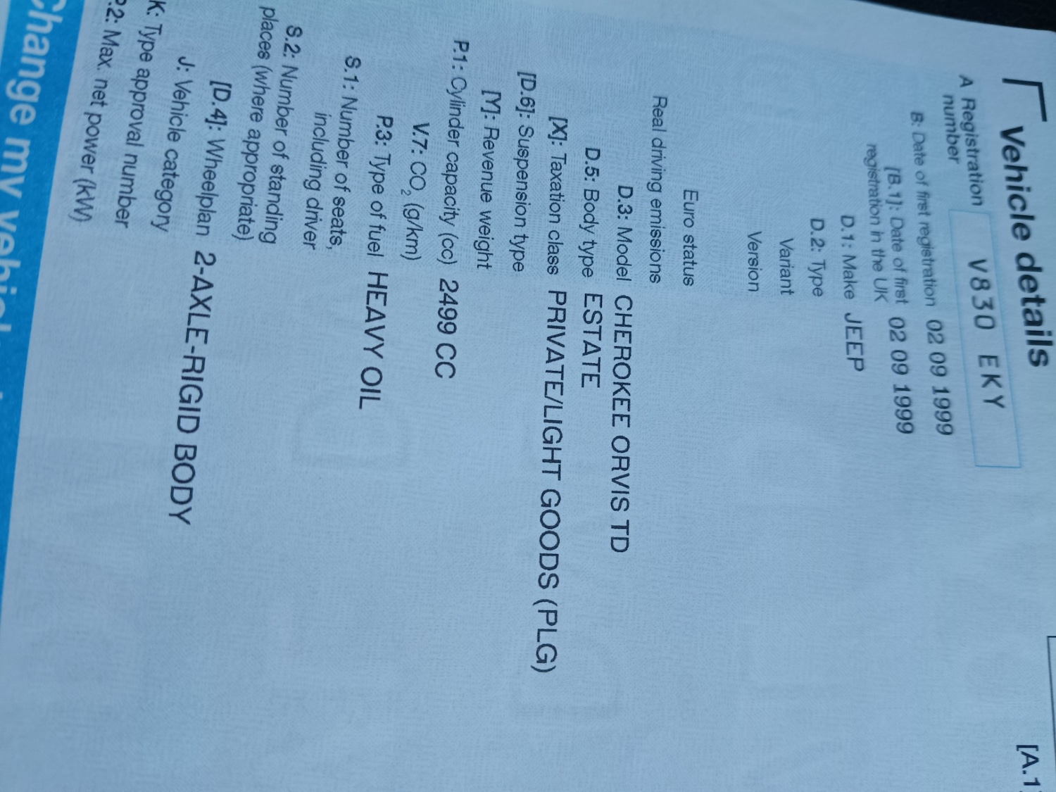 Used Jeep Cherokee 1999 for sale - 77437735: Photo 72