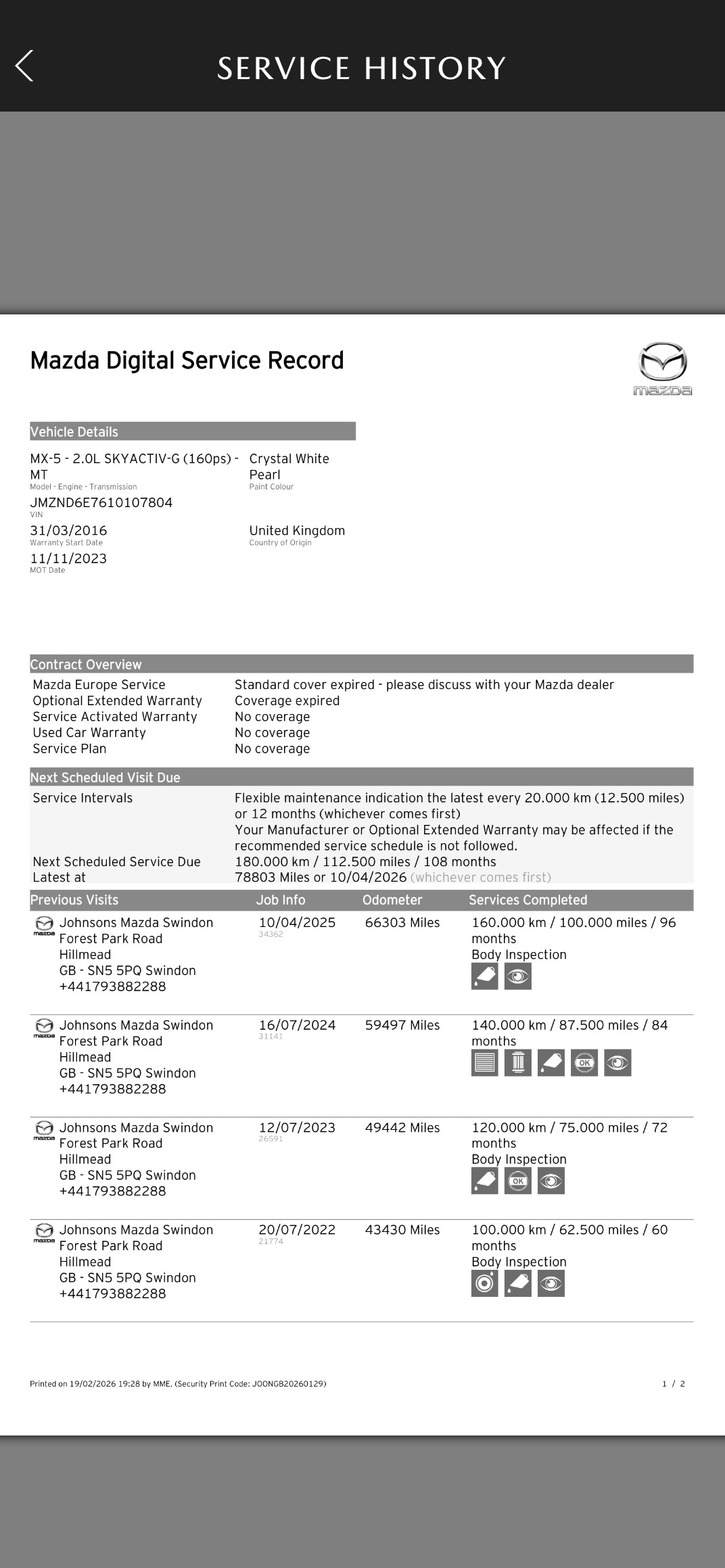 Used Mazda MX-5 2016 for sale - 77609479: Photo 5