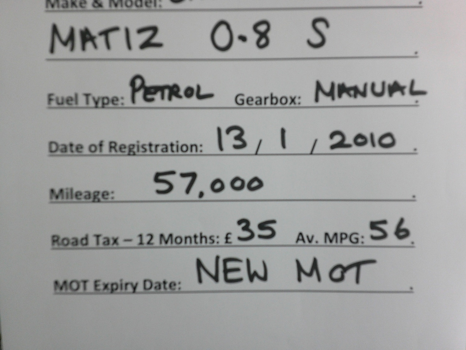 Used Chevrolet Matiz 2010 for sale - 76319306: Photo 9