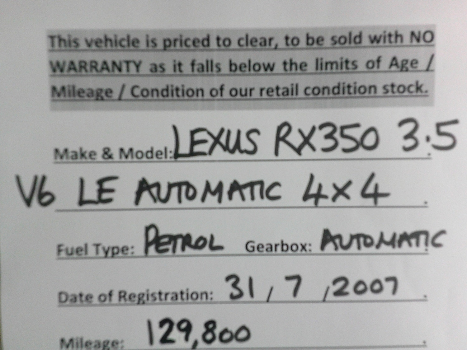 Used Lexus RX 2007 for sale - 76861895: Photo 23