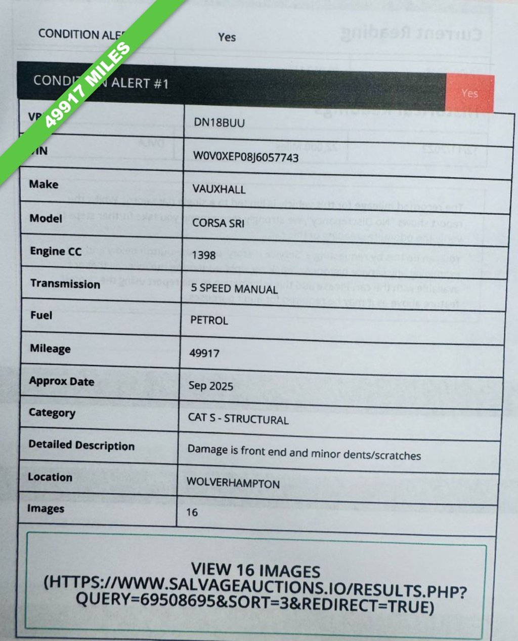 Used Vauxhall Corsa 2015 for sale - 76970040: Photo 16