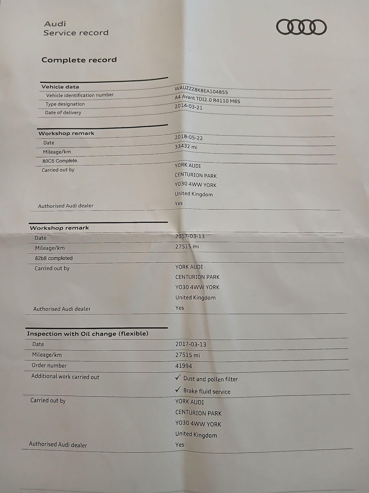 Used Audi A4 2014 for sale - 76801048: Photo 5