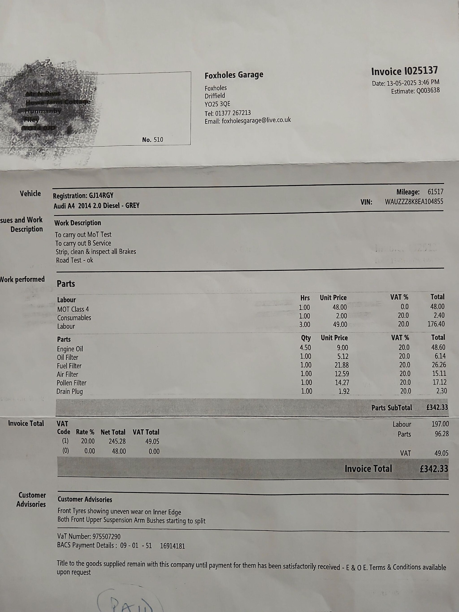 Used Audi A4 2014 for sale - 76801048: Photo 8