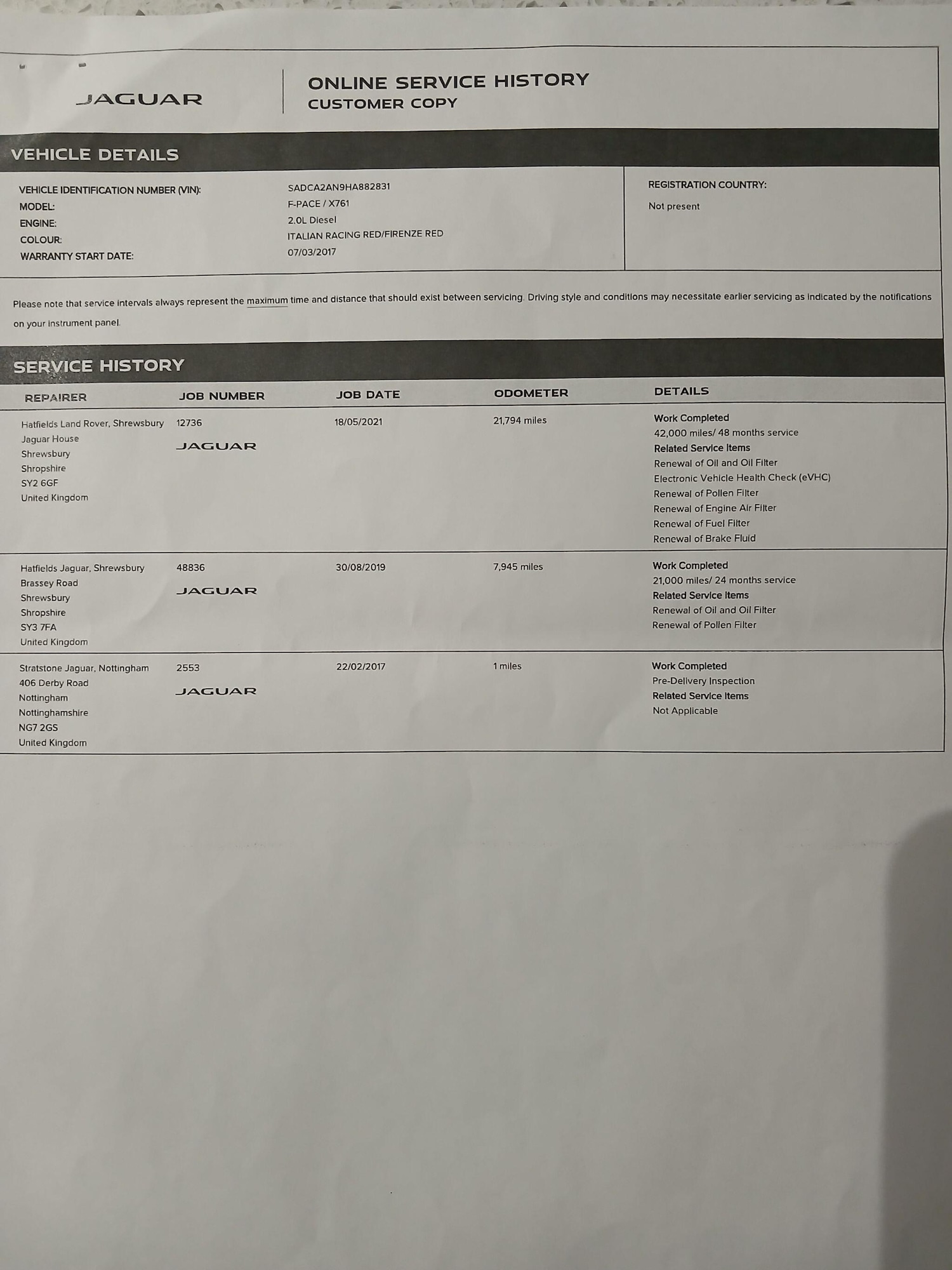 Used Jaguar F-Pace for sale - 77175150: Photo 3