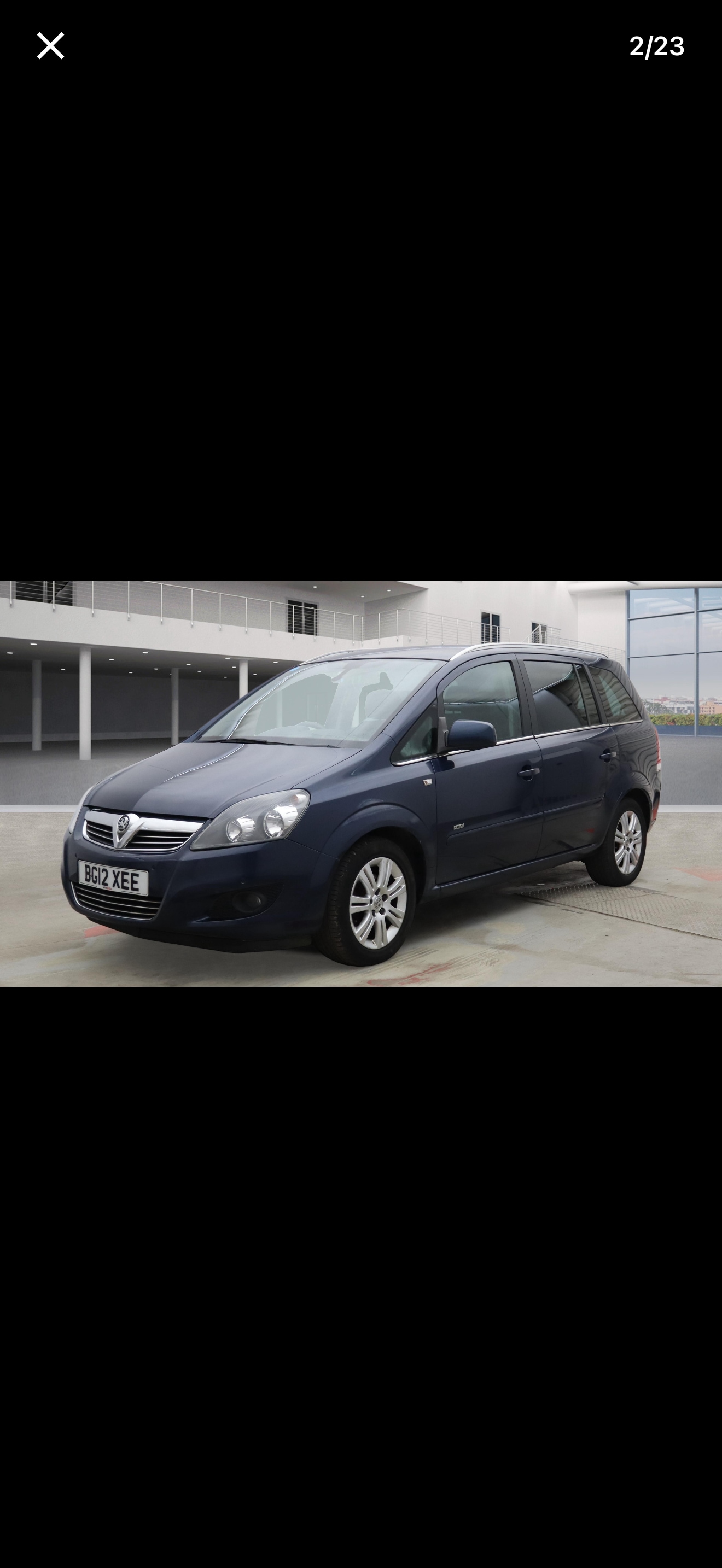 Used Vauxhall Zafira 2012 for sale - 77314533: Photo 2