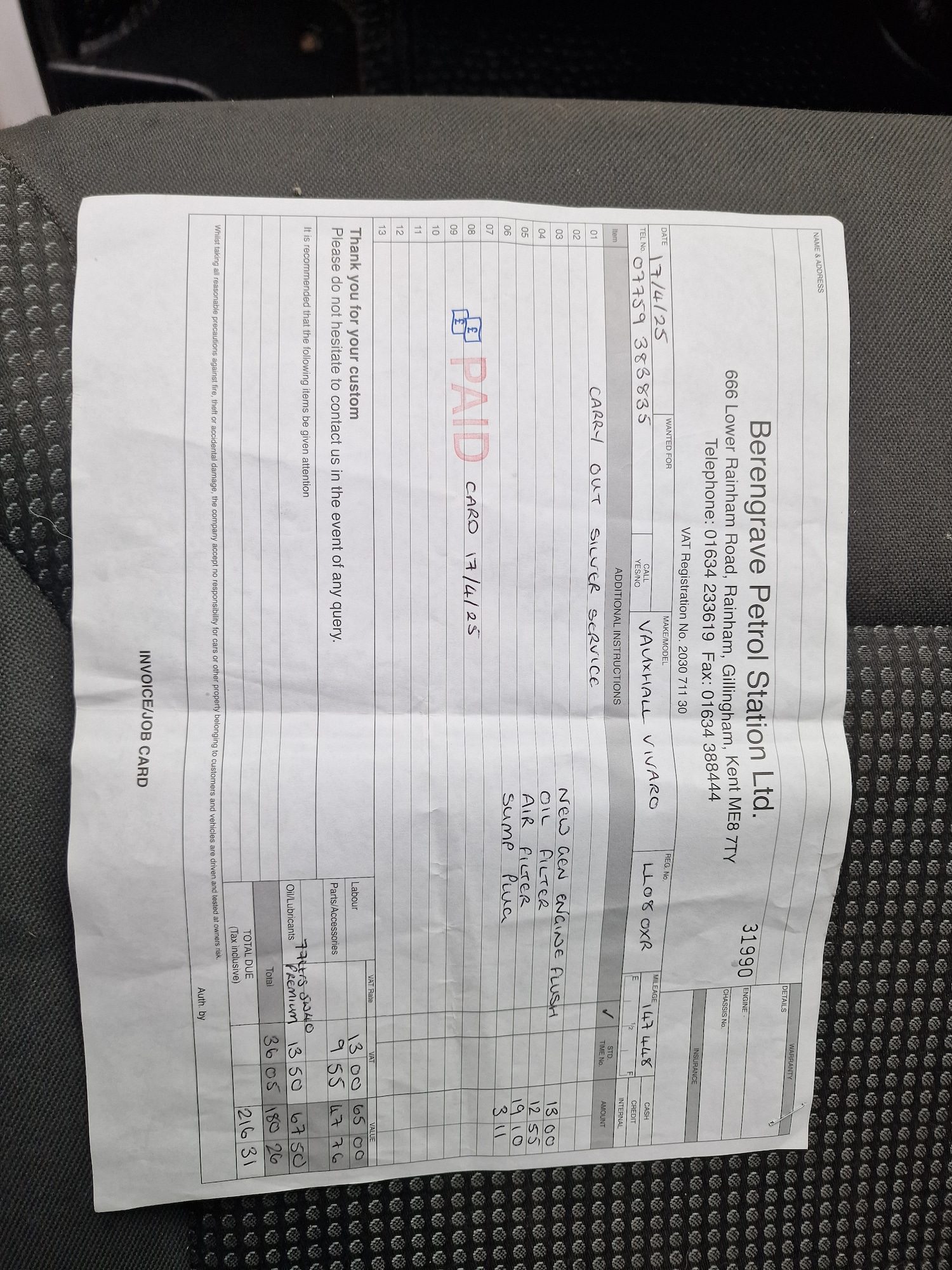 Used Vauxhall Vivaro 2008 for sale - 77872336: Photo 10