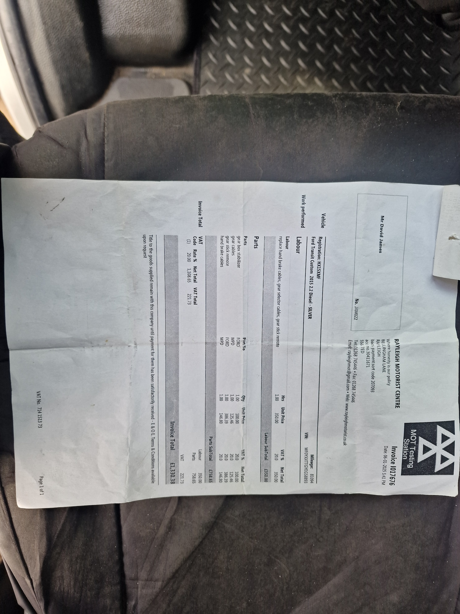 Used Ford Transit Custom 2015 for sale - 77988897: Photo 18