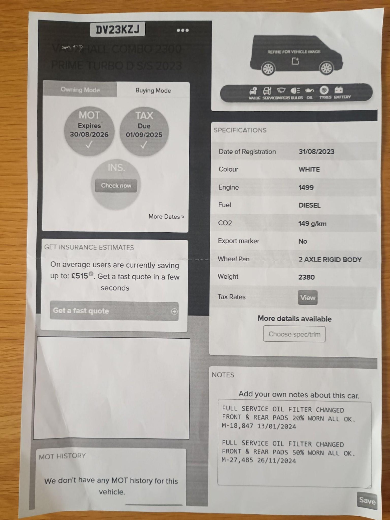 Used Vauxhall Combo 2023 for sale - 77275625: Photo 63