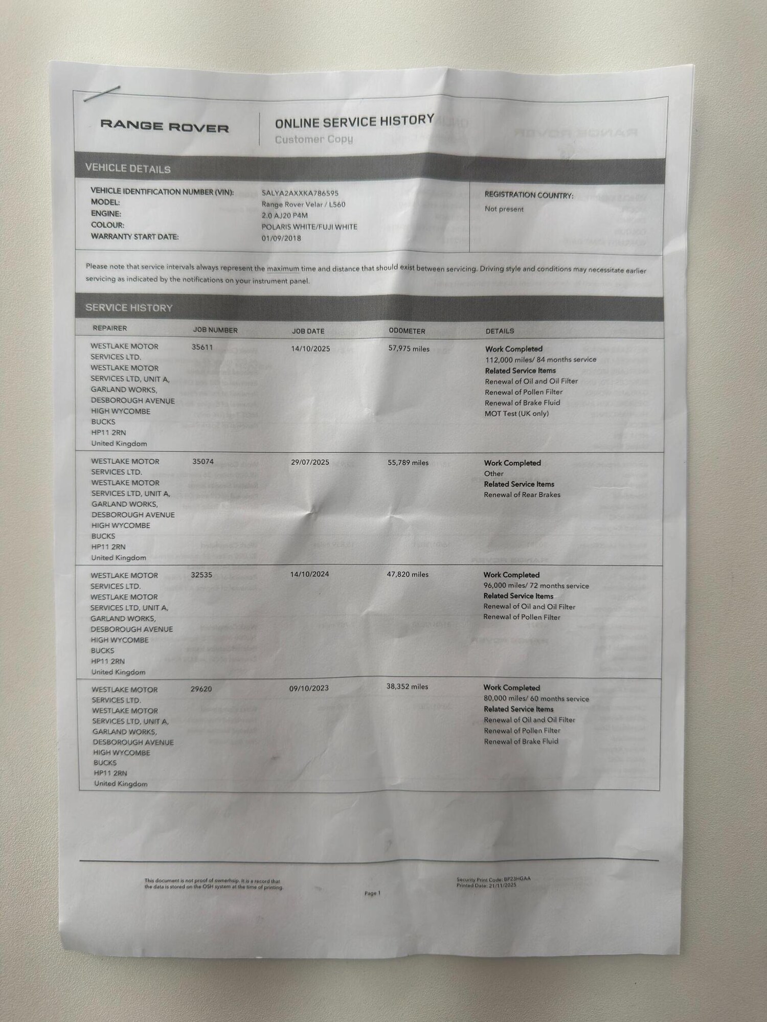 Used Land Rover Range Rover Velar 2018 for sale - 77632470: Photo 41