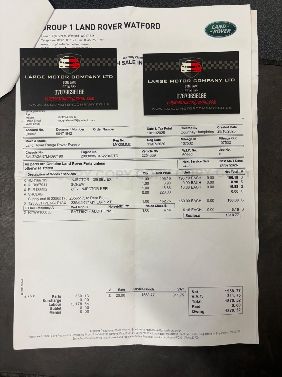 Used Land Rover Range Rover Evoque 2020 for sale - 77646508: Photo 27