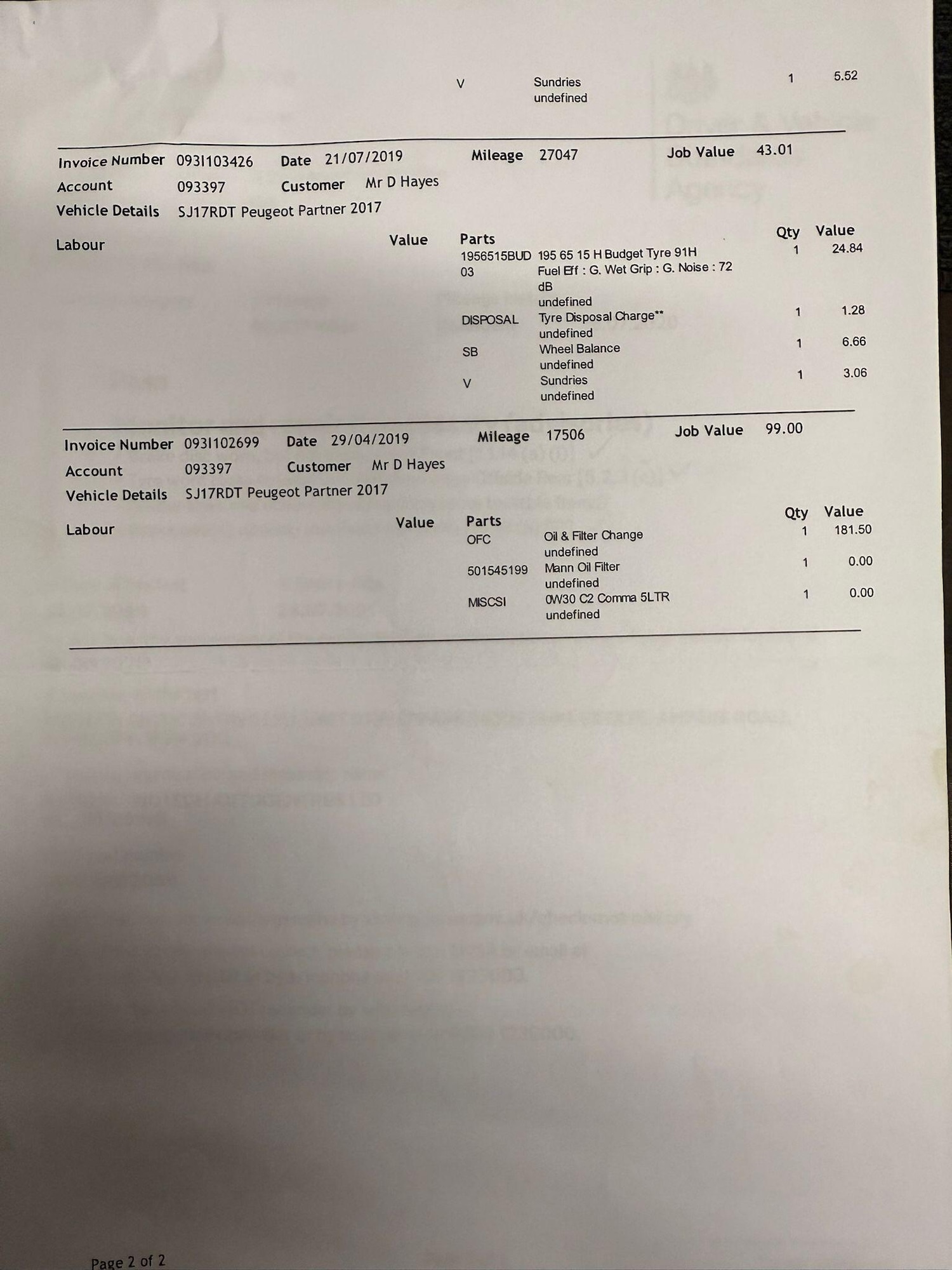 Used Peugeot Partner 2017 for sale - 76701096: Photo 24