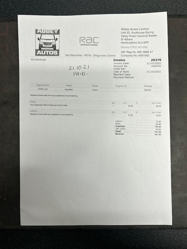 Used Vauxhall Vivaro 2013 for sale - 76296126: Photo 32