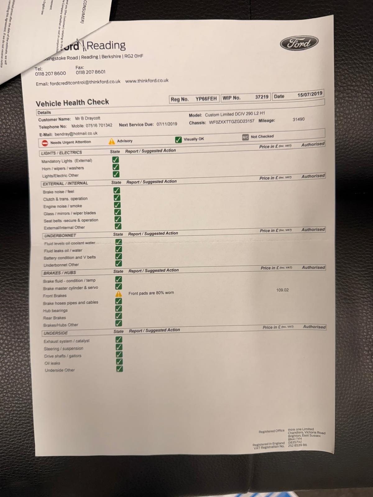 Used Ford Transit Custom 2016 for sale - 77611838: Photo 37
