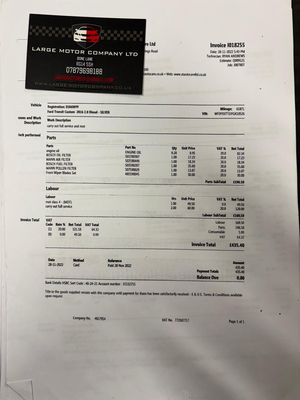 Used Ford Transit Custom 2016 for sale - 78007289: Photo 23