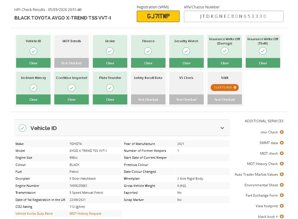 Used Toyota AYGO 2021 for sale - 77766813: Photo 2