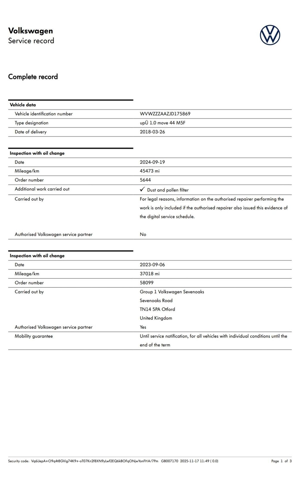 Used Volkswagen up! 2018 for sale - 76784189: Photo 20