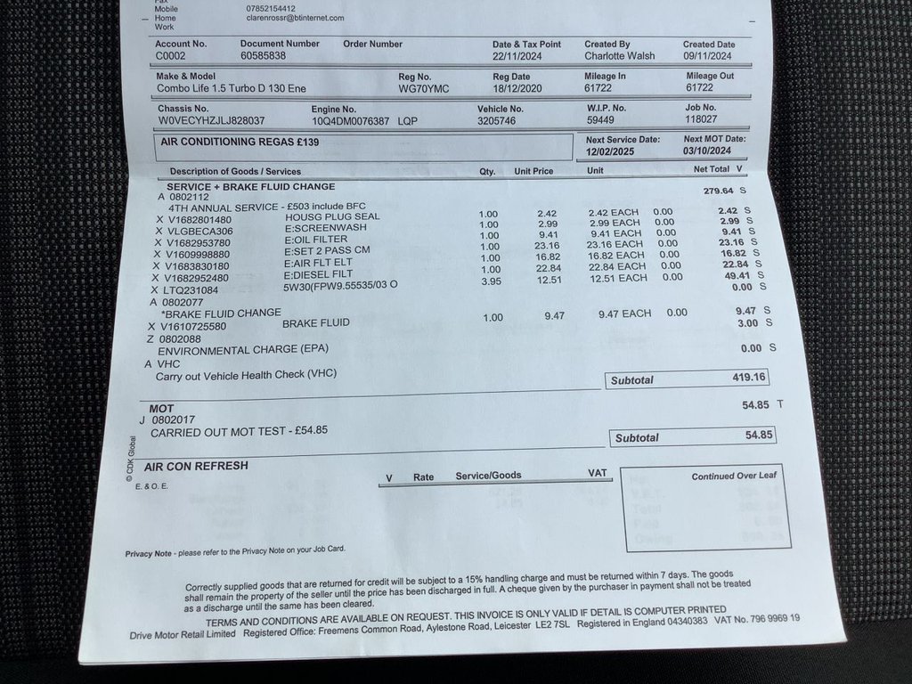 Used Vauxhall Combo Life 2020 for sale - 77981534: Photo 22