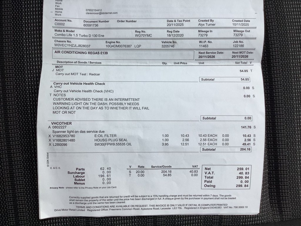 Used Vauxhall Combo Life 2020 for sale - 77981534: Photo 23