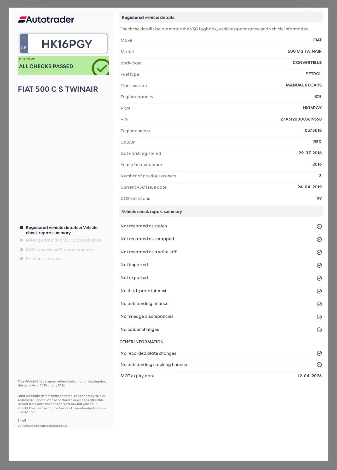 Used Fiat 500C for sale - 77753234: Photo 22