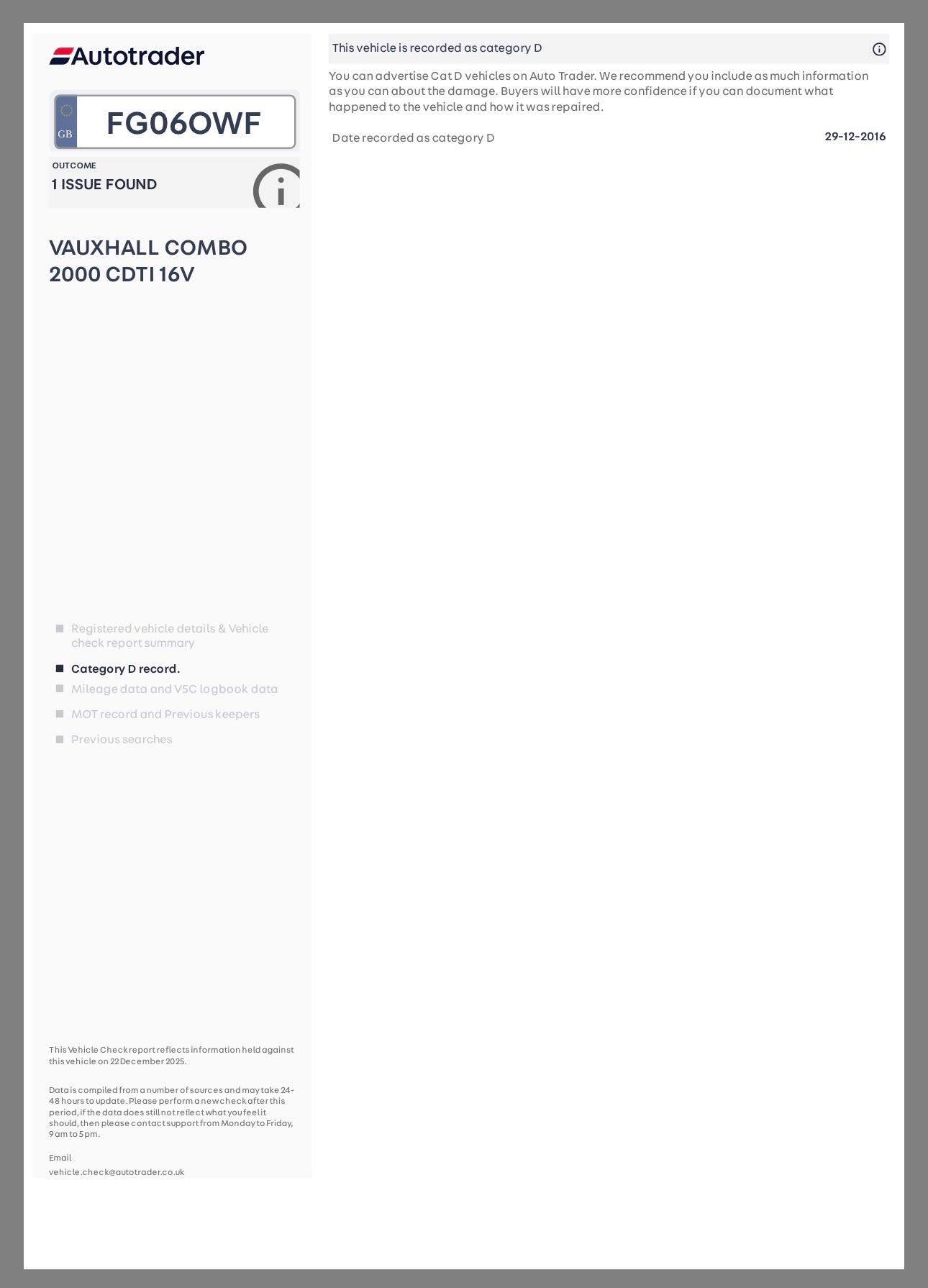 Used Vauxhall Combo 2006 for sale - 77029520: Photo 13