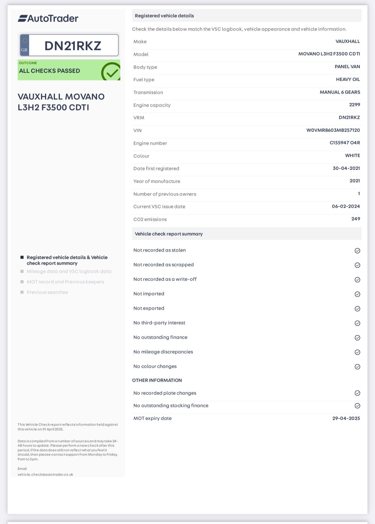 Used Vauxhall Movano 2021 for sale - 76992266: Photo 12