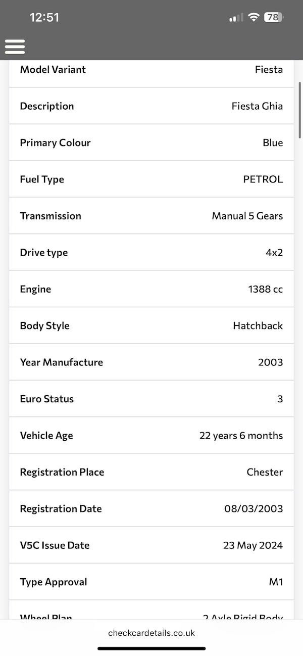 Used Ford Fiesta 2003 for sale - 76078256: Photo 10