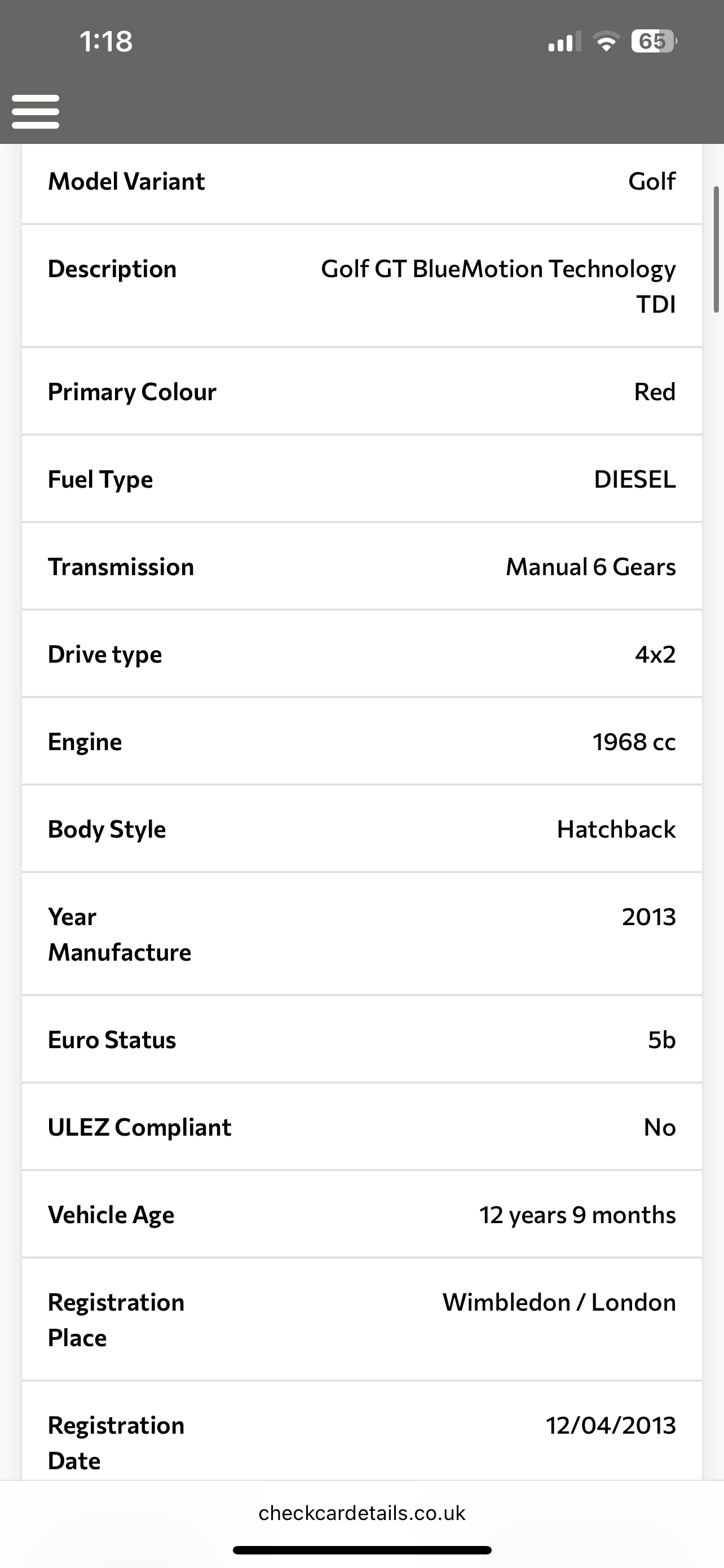 Used Volkswagen Golf 2013 for sale - 77168502: Photo 12