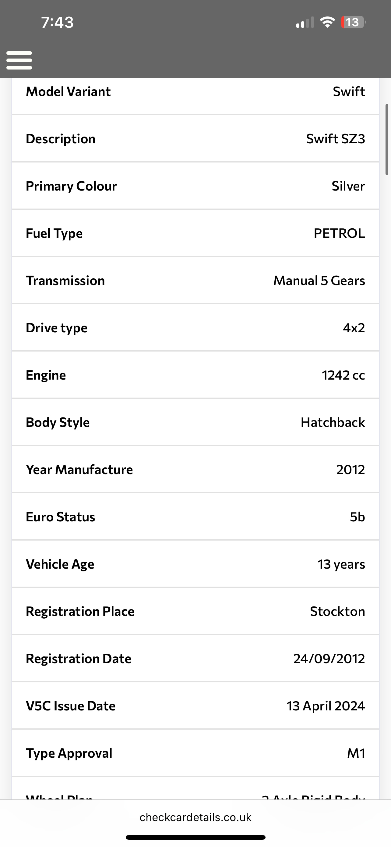 Vehicle 12