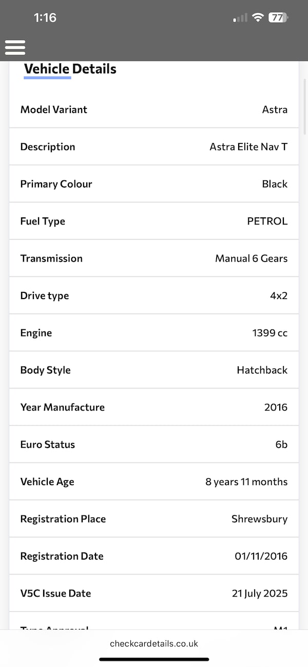 Used Vauxhall Astra 2016 for sale - 76171335: Photo 11