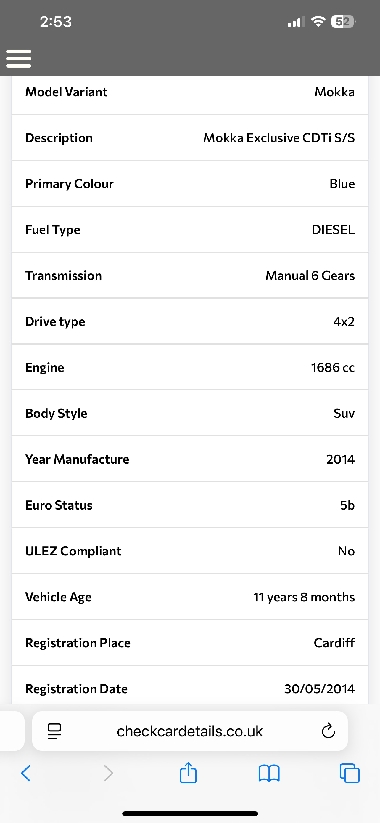 Used Vauxhall Mokka 2014 for sale - 77127392: Photo 11