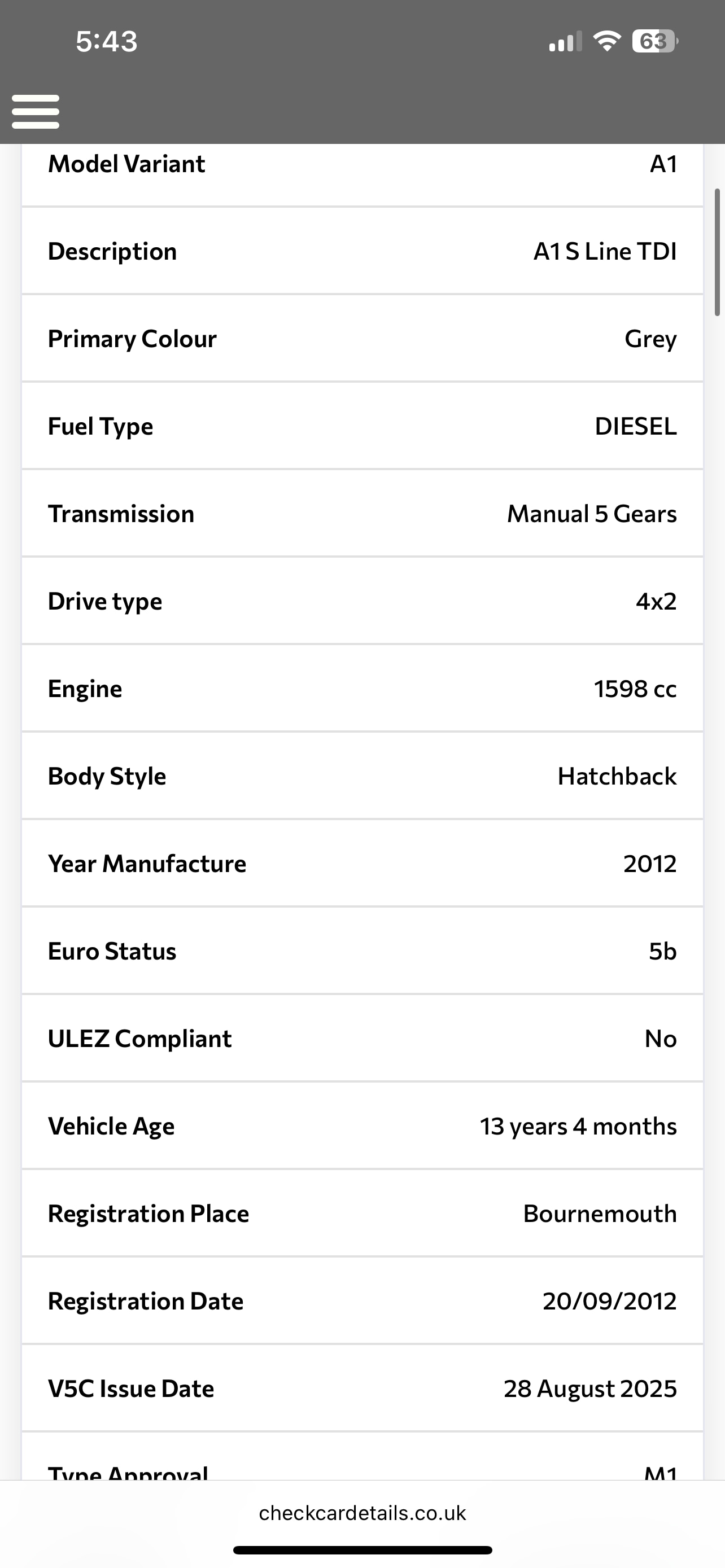Used Audi A1 2012 for sale - 77165803: Photo 13