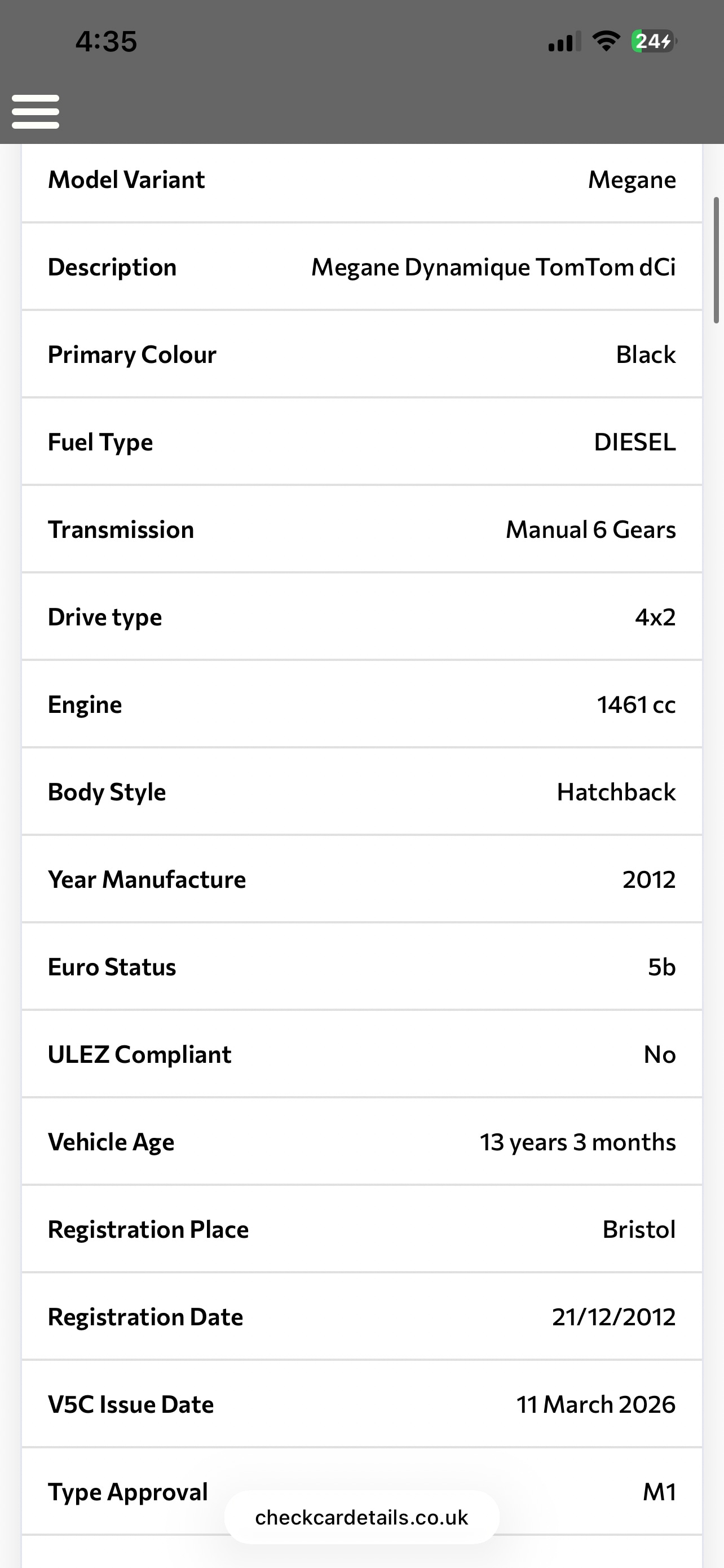 Used Renault Megane 2012 for sale - 77896686: Photo 10