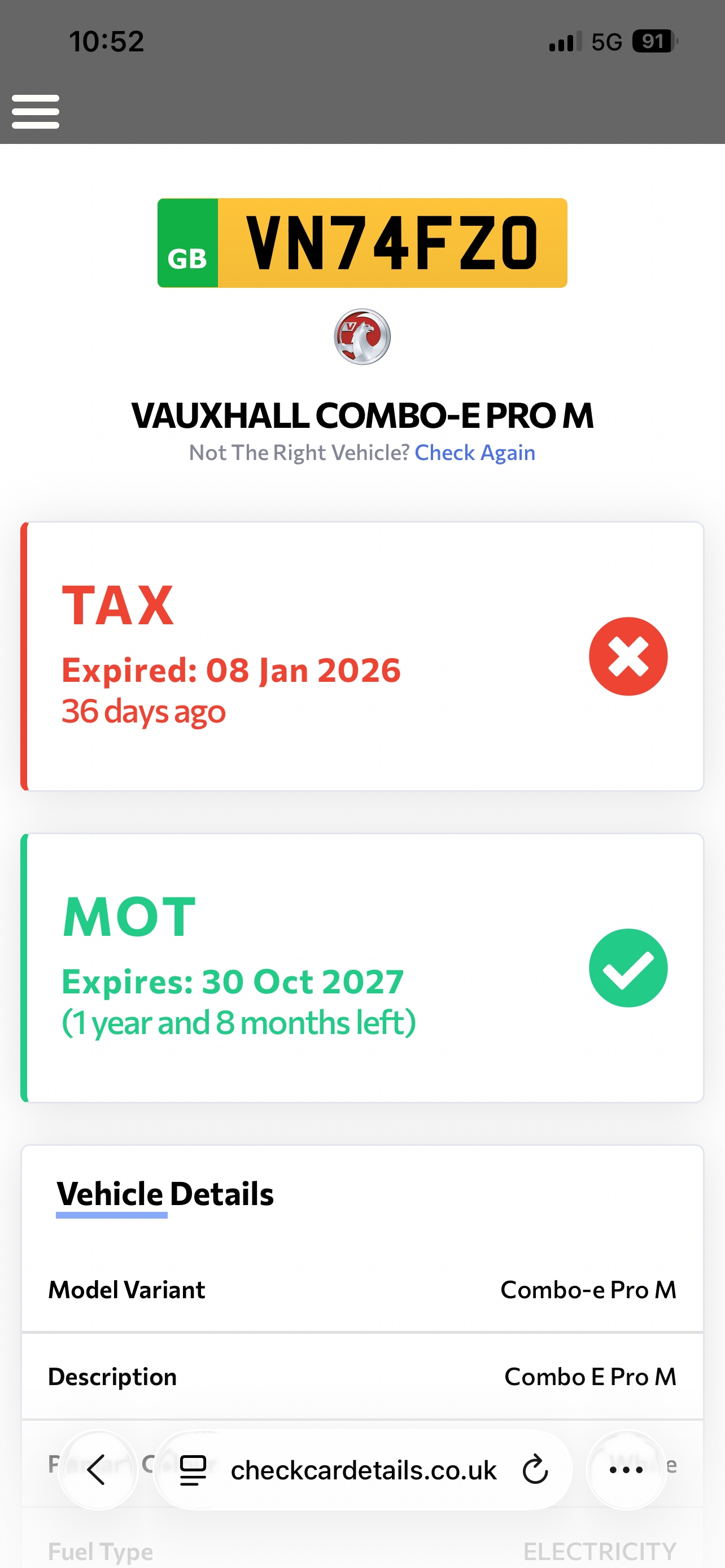 Used Vauxhall Combo 2024 for sale - 77541813: Photo 10