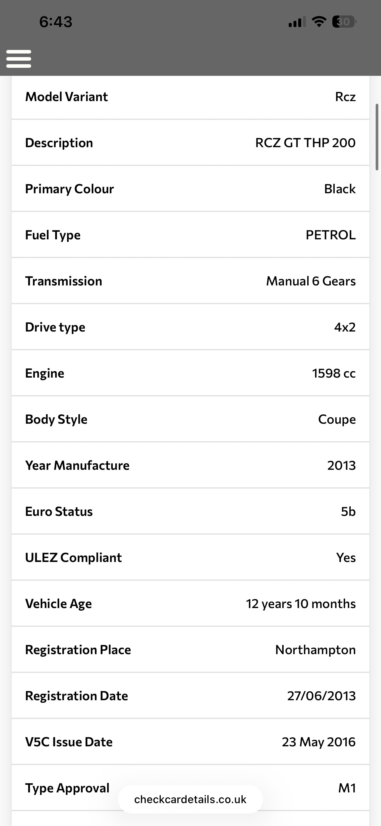 Used Peugeot RCZ 2013 for sale - 78145703: Photo 12